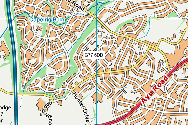 G77 6DD map - OS VectorMap District (Ordnance Survey)