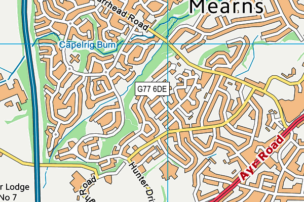 G77 6DE map - OS VectorMap District (Ordnance Survey)