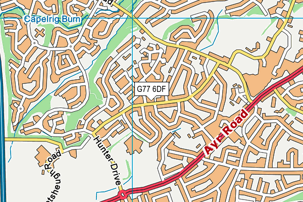 G77 6DF map - OS VectorMap District (Ordnance Survey)