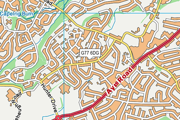 G77 6DG map - OS VectorMap District (Ordnance Survey)