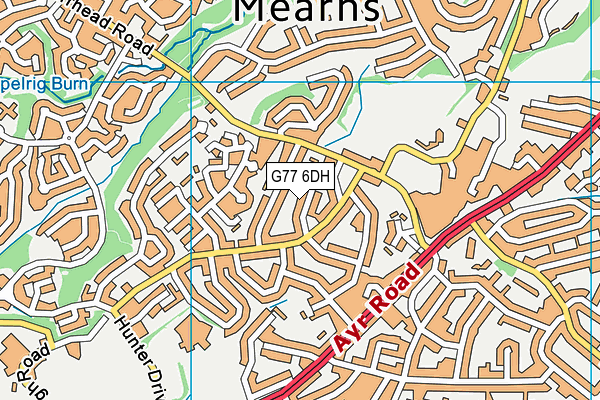 G77 6DH map - OS VectorMap District (Ordnance Survey)