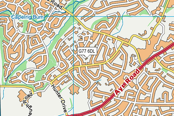 G77 6DL map - OS VectorMap District (Ordnance Survey)