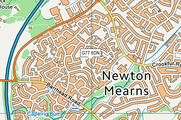 G77 6DN map - OS VectorMap District (Ordnance Survey)