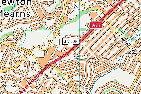 G77 6DR map - OS VectorMap District (Ordnance Survey)