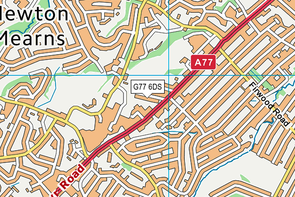 G77 6DS map - OS VectorMap District (Ordnance Survey)