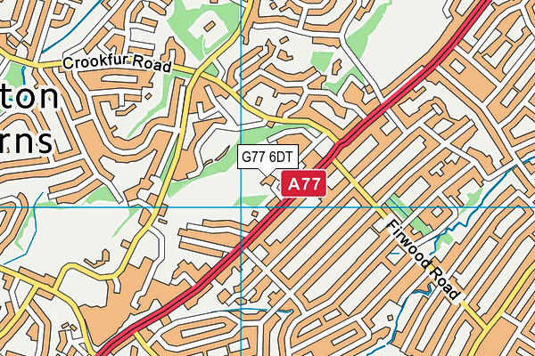 G77 6DT map - OS VectorMap District (Ordnance Survey)