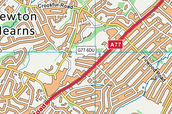 G77 6DU map - OS VectorMap District (Ordnance Survey)