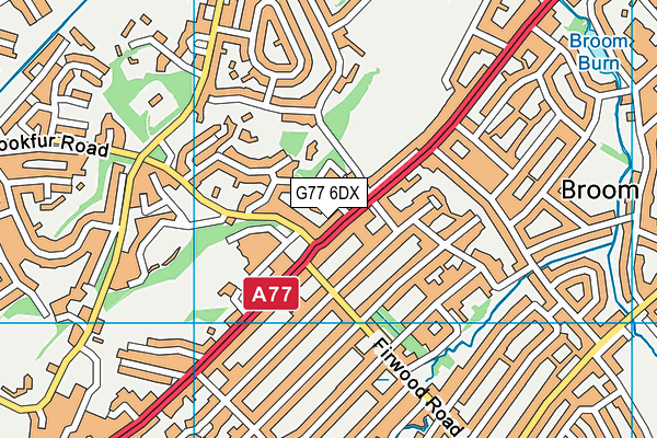 G77 6DX map - OS VectorMap District (Ordnance Survey)