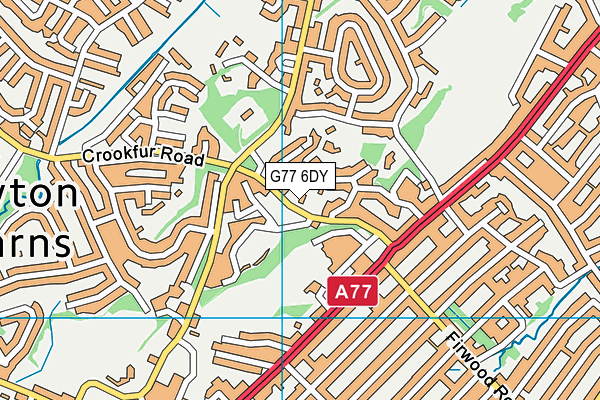 G77 6DY map - OS VectorMap District (Ordnance Survey)