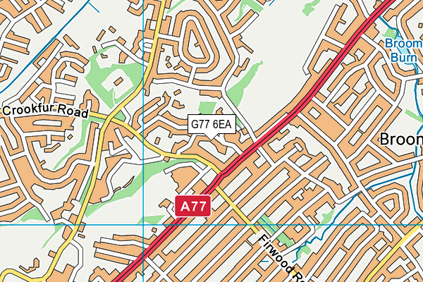 G77 6EA map - OS VectorMap District (Ordnance Survey)