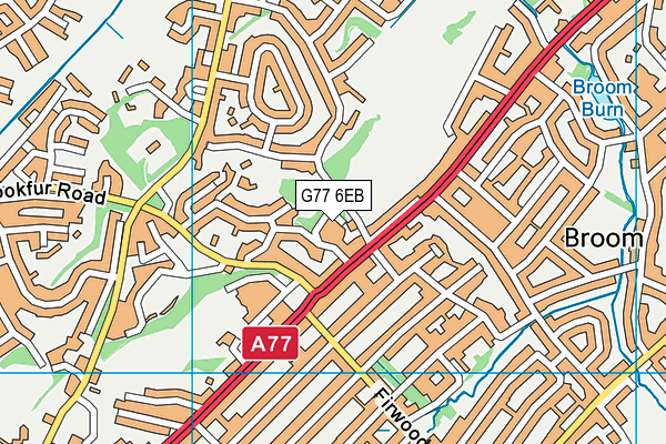 G77 6EB map - OS VectorMap District (Ordnance Survey)