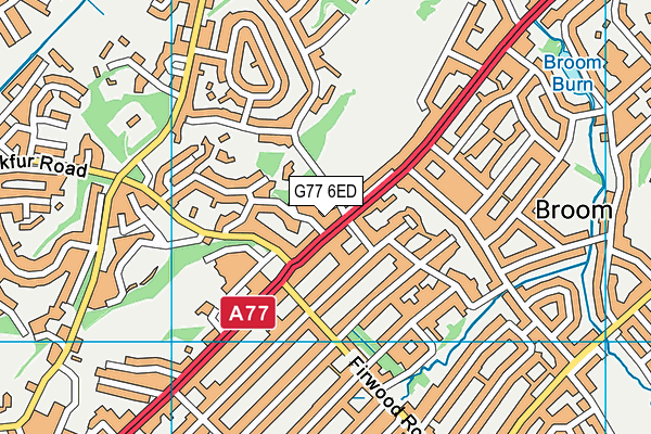 G77 6ED map - OS VectorMap District (Ordnance Survey)