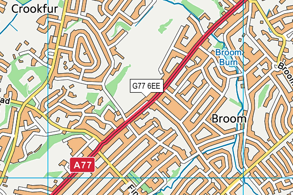 G77 6EE map - OS VectorMap District (Ordnance Survey)