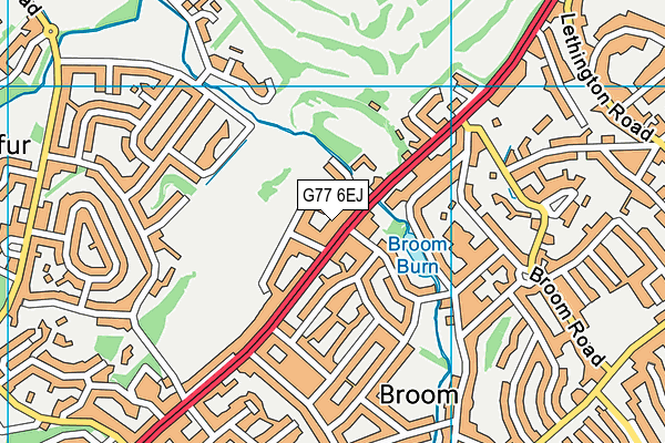 G77 6EJ map - OS VectorMap District (Ordnance Survey)