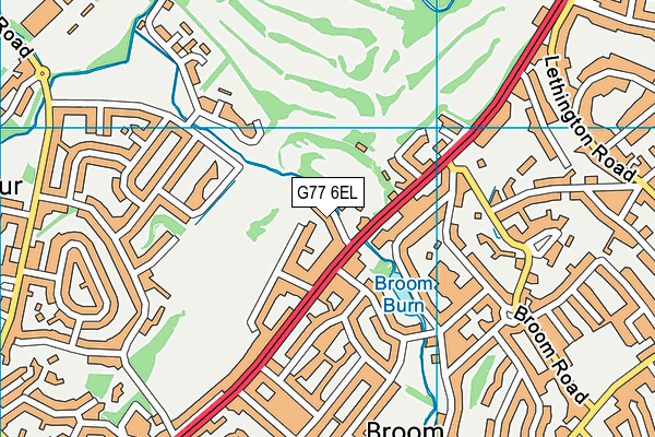 G77 6EL map - OS VectorMap District (Ordnance Survey)