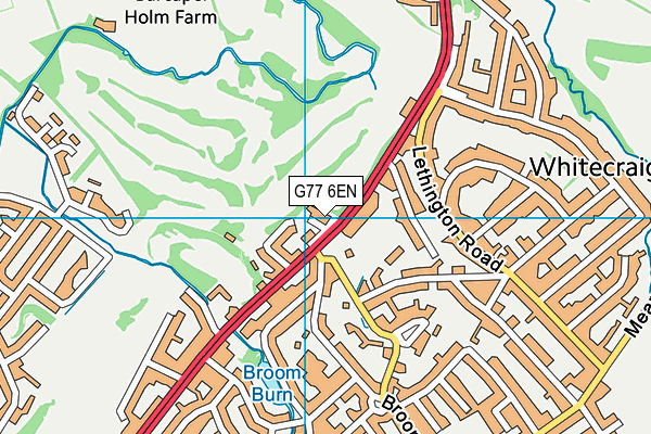 G77 6EN map - OS VectorMap District (Ordnance Survey)