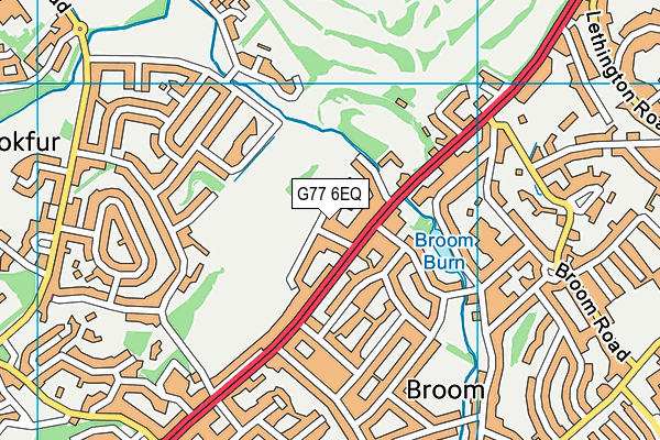 G77 6EQ map - OS VectorMap District (Ordnance Survey)