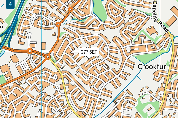 G77 6ET map - OS VectorMap District (Ordnance Survey)