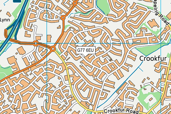 G77 6EU map - OS VectorMap District (Ordnance Survey)