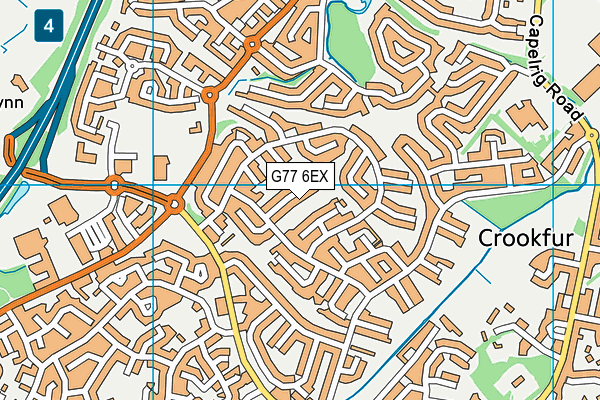 G77 6EX map - OS VectorMap District (Ordnance Survey)