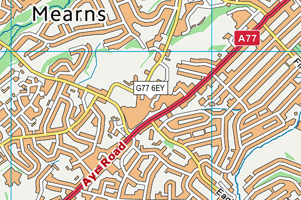 G77 6EY map - OS VectorMap District (Ordnance Survey)