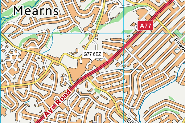 G77 6EZ map - OS VectorMap District (Ordnance Survey)