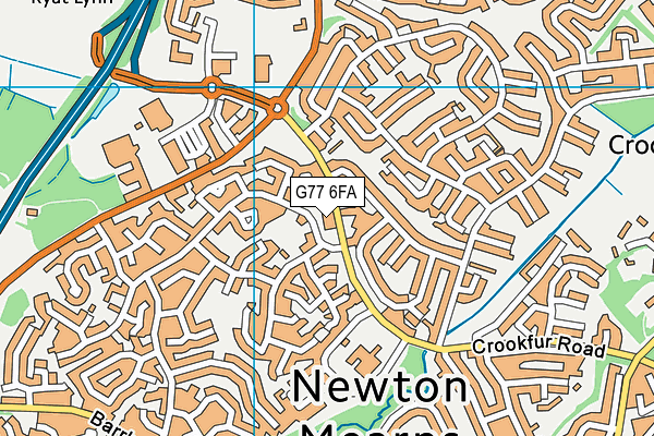 G77 6FA map - OS VectorMap District (Ordnance Survey)