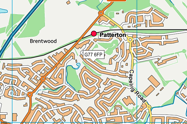 G77 6FP map - OS VectorMap District (Ordnance Survey)