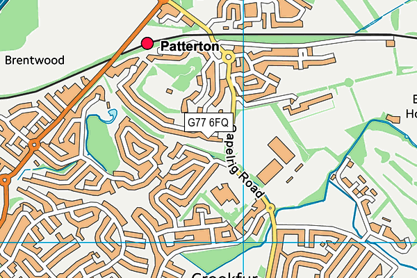 G77 6FQ map - OS VectorMap District (Ordnance Survey)