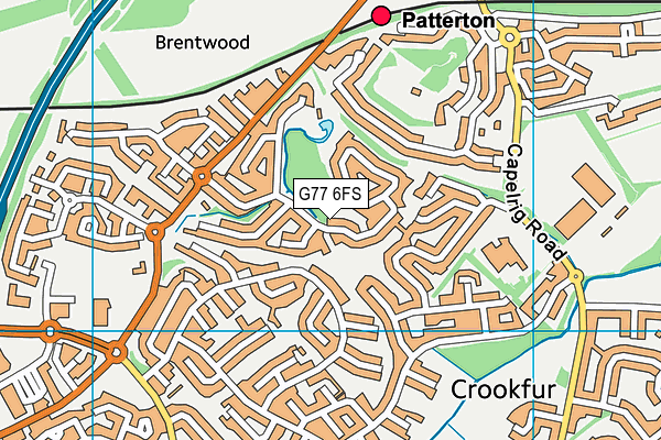 G77 6FS map - OS VectorMap District (Ordnance Survey)