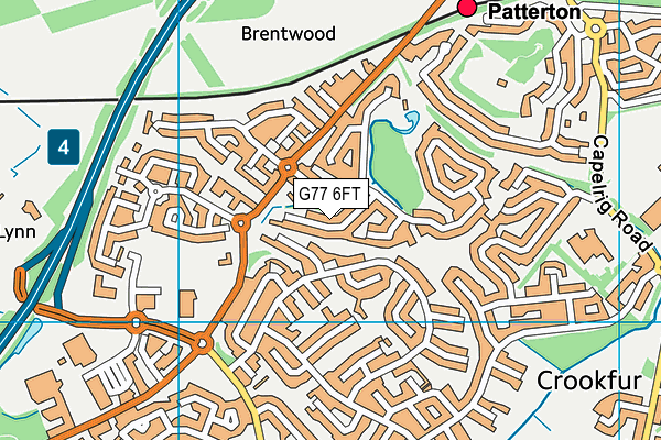 G77 6FT map - OS VectorMap District (Ordnance Survey)