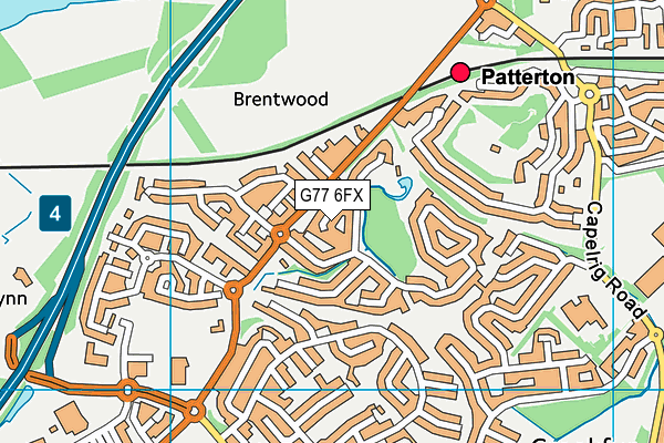 G77 6FX map - OS VectorMap District (Ordnance Survey)