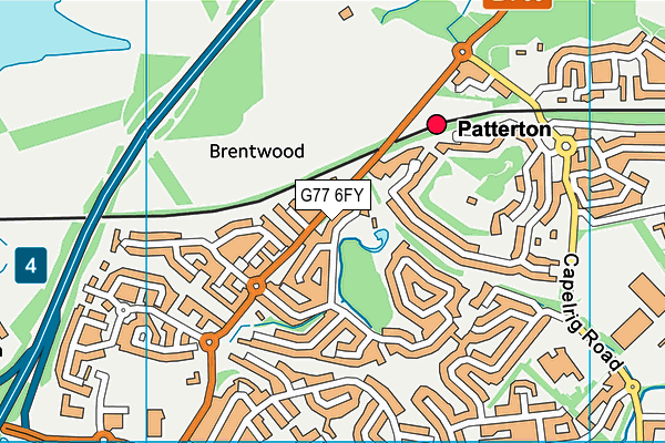 G77 6FY map - OS VectorMap District (Ordnance Survey)