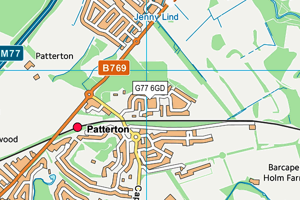 G77 6GD map - OS VectorMap District (Ordnance Survey)