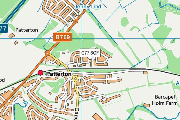 G77 6GF map - OS VectorMap District (Ordnance Survey)