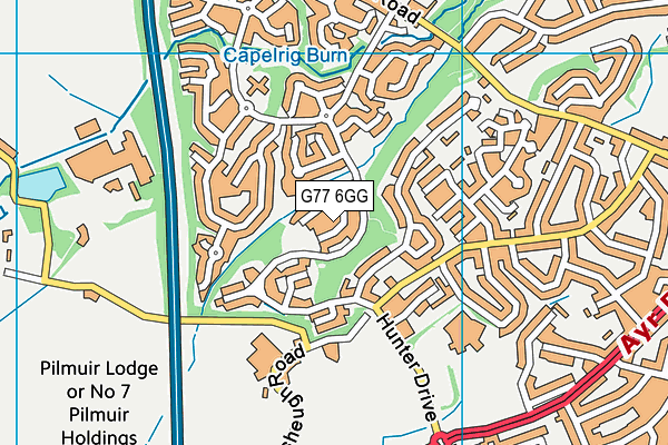 G77 6GG map - OS VectorMap District (Ordnance Survey)