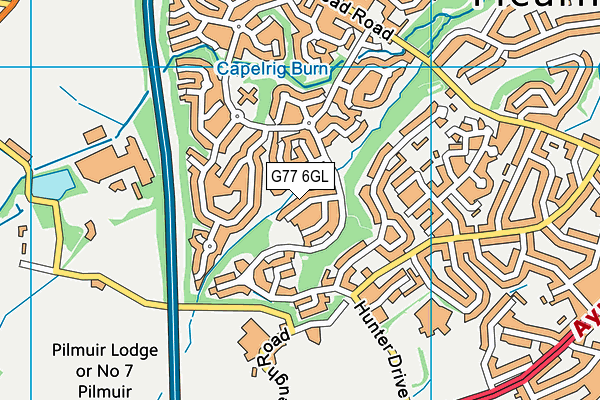 G77 6GL map - OS VectorMap District (Ordnance Survey)