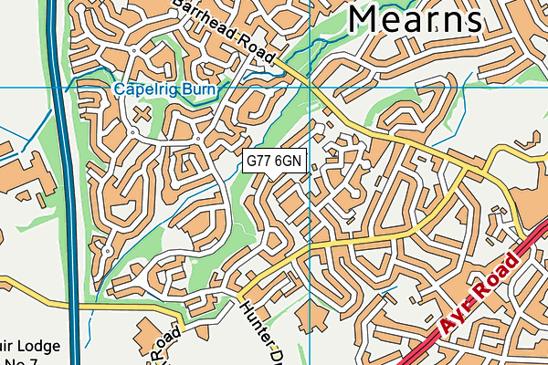 G77 6GN map - OS VectorMap District (Ordnance Survey)