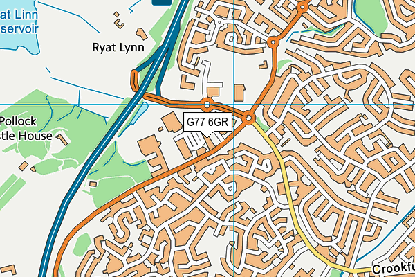 G77 6GR map - OS VectorMap District (Ordnance Survey)