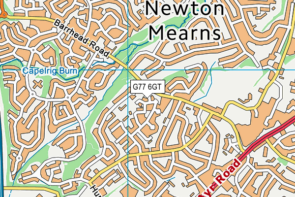 G77 6GT map - OS VectorMap District (Ordnance Survey)