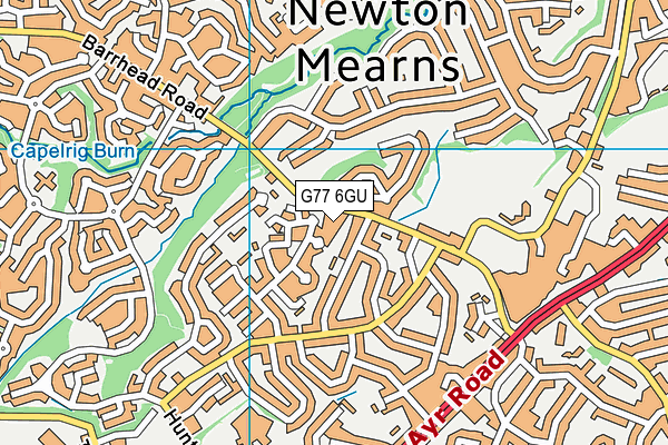 G77 6GU map - OS VectorMap District (Ordnance Survey)