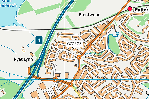 G77 6GZ map - OS VectorMap District (Ordnance Survey)