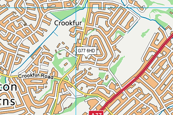 G77 6HD map - OS VectorMap District (Ordnance Survey)