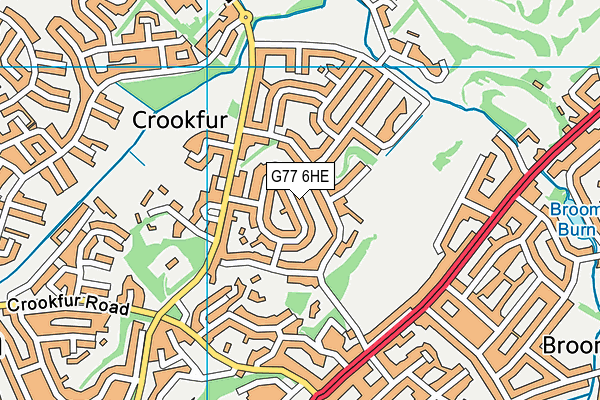 G77 6HE map - OS VectorMap District (Ordnance Survey)