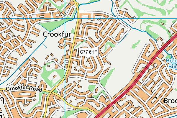 G77 6HF map - OS VectorMap District (Ordnance Survey)