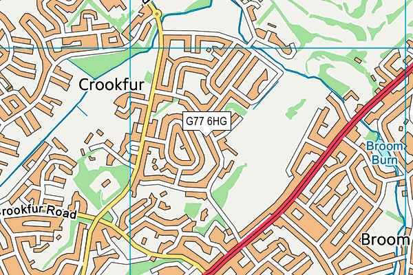 G77 6HG map - OS VectorMap District (Ordnance Survey)