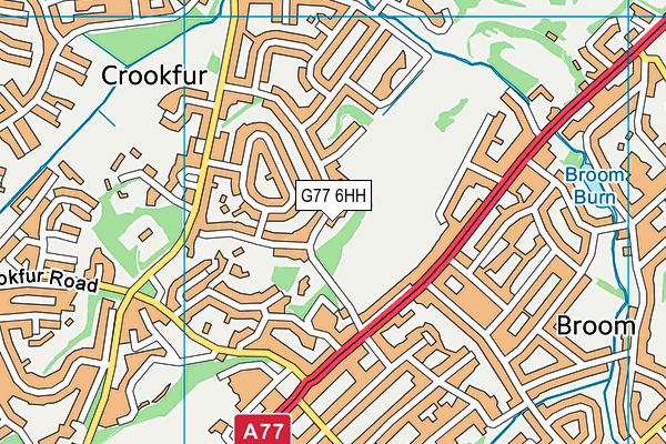 G77 6HH map - OS VectorMap District (Ordnance Survey)