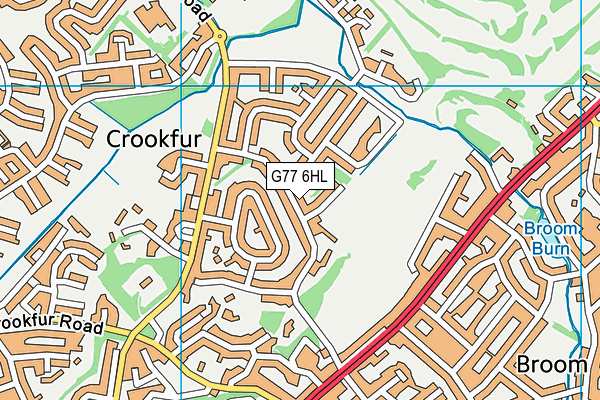 G77 6HL map - OS VectorMap District (Ordnance Survey)