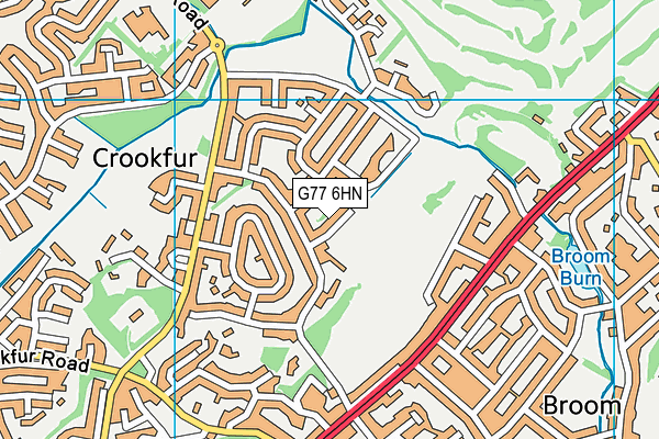 G77 6HN map - OS VectorMap District (Ordnance Survey)