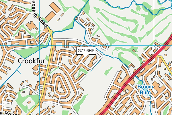 G77 6HP map - OS VectorMap District (Ordnance Survey)